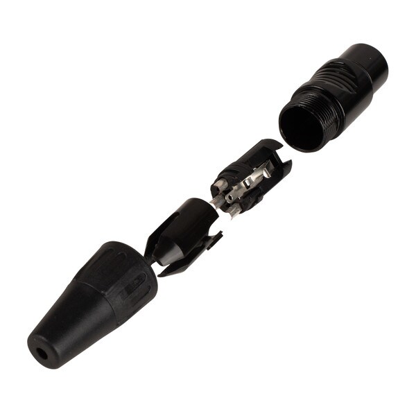 Main product image for Rean RC3F-BAG 3 Pole XLR Female Cable Connector Black/Silver092-1696